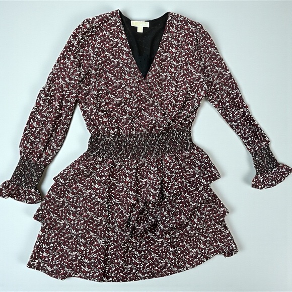 Michael Kors Dresses & Skirts - Michael Kors Red, Black and White Long Sleeve Dress